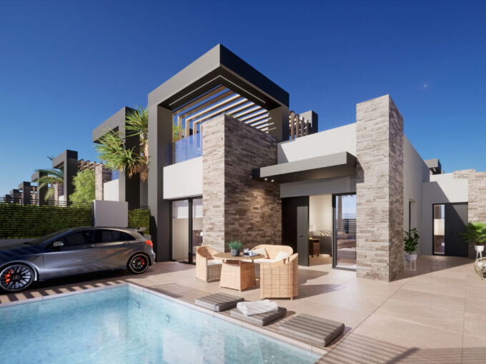 Ruime vrijstaande villa’s met 3 slaapkamers in San Fulgencio