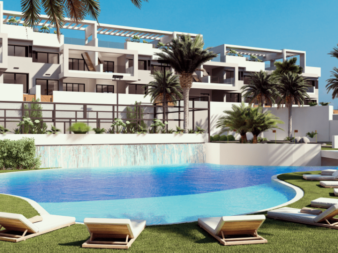 Moderne appartementen naast de “Pink Lagoon” van Torrevieja