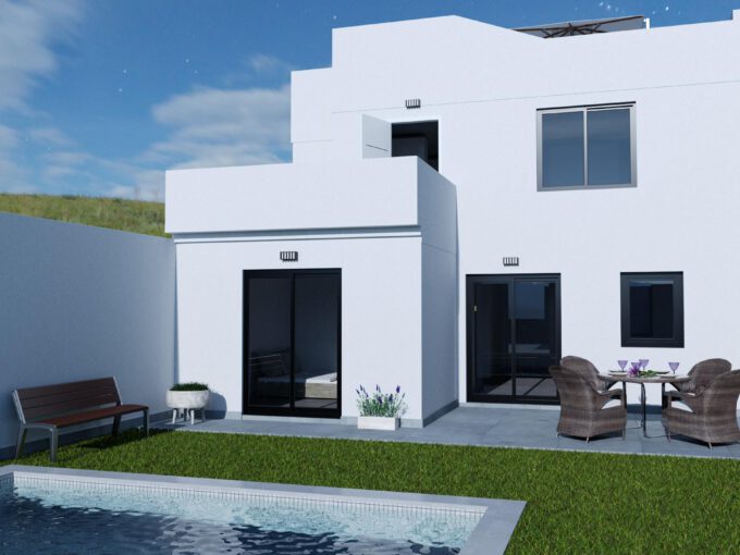 Ruime geschakelde woningen in Los Belones, Murcia.
